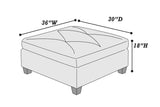 Contemporary Genuine Leather 1pc Ottoman