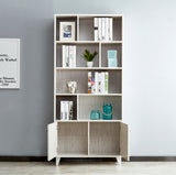White Bookcase with 2 Doors