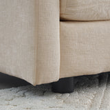 Sectional Sofa w/Reversible Footrest, 5-Seater Convertible Corner Couch with 2 Ottomans