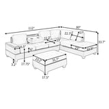 Modern Sectional Sofa with Reversible Chaise