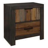 Unique Style Nightstand - Multi-Tone Wire Brushed Finishes