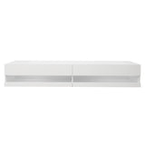 180 Wall Mounted Floating 80" TV Stand with 20 Color LEDs White