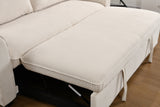 Sleeper Sofa Bed, Modern Fabric Loveseat Futon Sofa Couch w/Pullout Bed