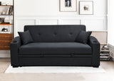 Pull Out 3 in 1 Convertible Modern Sofa Sleepert, Cup Holders, Pillows and Pockets
