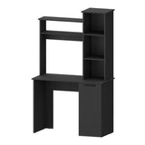 Grant Black 3-Tier Storage Shelves Computer Desk
