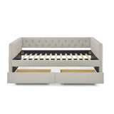 Upholstered Full Size Daybed with Two Drawers
