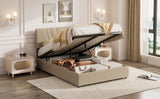 Queen Upholstered Platform Bed with Lifting Storage