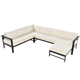 multi-person outdoor sofa set, suitable for gardens, backyards, and balconies.