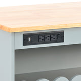 Kitchen Island with Drop Leaf