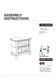 Contemporary 1pc Nightstand Gray Color Solid Wood Veneer Pewter Bar