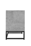 2 Drawer Nightstand, geometric elements, cement grey