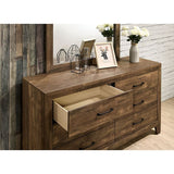 Nightstand Light Walnut Rustic Faux Wood Veneer