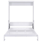 Queen Size White Murphy Bed with Shelf