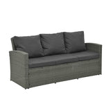 Patio Furniture, Outdoor Furniture, Seasonal PE Wicker Furniture,5 Set Wicker Furniture With Tempered Glass Table Top