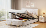 Queen 2-Piece Bedroom Set Upholstered Platform Bed with Hydraulic Storage