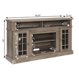 Classic TV Media Stand Modern Entertainment with 23" Fireplace Inset