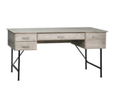 59" Writing Desk  "Washed Gray" - Computer Table with Keyboard Tray