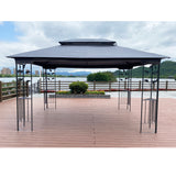 13x10 Outdoor Patio Gazebo Canopy Tent With Ventilated Double Roof And Mosquito net
