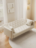 Love seat sofa, American retro beige velvet