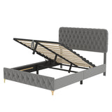 Queen Platform Bed Frame With pneumatic hydraulic Lift function