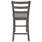 5-Piece Wooden Counter Height Dining Set with Padded Chairs