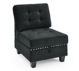Black L shape Modular Sectional Sofa