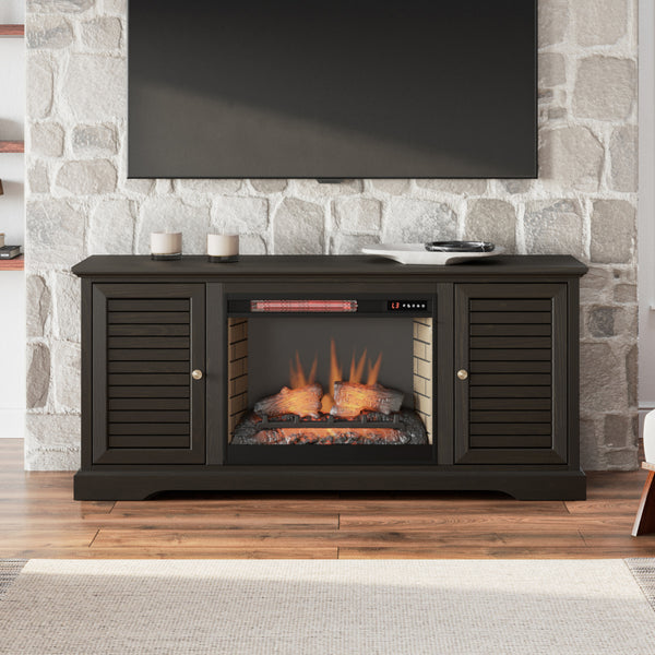 TVStand Electric Fireplace for TVs up to 80 inches, Minimal Assembly