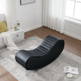 Rocking Leisure chair for back stretching - bench, Relax Yoga Chaise Leather Curved Sofa