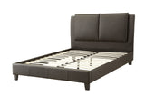 California King Size Bed Faux Leather Upholstered