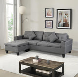 Sofa Set for Living Room with L Shape Chaise Lounge with cup holder