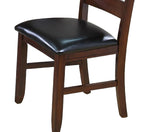 Contemporary 6pc Dining Set 18" Extendable Leaf Table Leather Look
