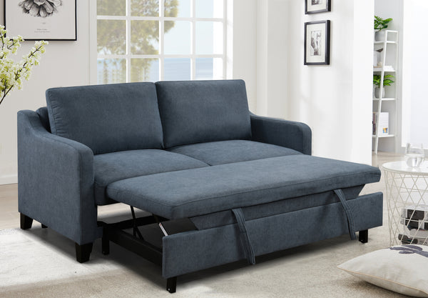 Queen Sleeper Sofa Bed, Modern Fabric Loveseat Futon Sofa Couch w/Pullout Bed,