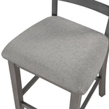 5-Piece Wooden Counter Height Dining Set with Padded Chairs