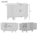 Cabinet with Antique Pattern Doors for Hallway, Entryway, Living Room, Bedroom