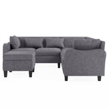 Modern Sectional Sofa with coffee table ottoman