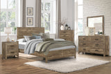 Rustic Style Dresser with 6 Storage Drawers Weathered Pine Finish