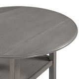 Farmhouse 3 Piece Round Counter Height Kitchen Dining Table Set