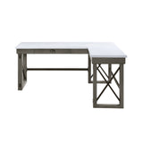 Grey Writing Desk w/Lift Top in Marble Top