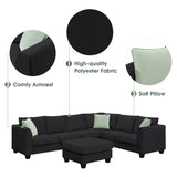 Black  Sectional Sofa Couch