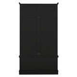 Black Hall Tree with Storage Shoe Bench for Entryway and Hallway