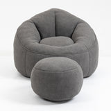 Bean Bag Sofa Chair With Footrest