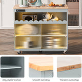 Kitchen Island with Drop Leaf