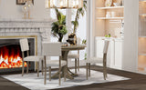 5-Piece Retro Round Dining Table Set