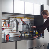 Star Series Wood Utility Storage Garage Cabinet in Metallic Gray