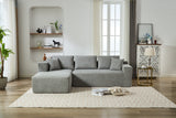 Beige Chenille Compressible Sofa