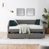 Full Size Daybed with Two Drawers Trundle