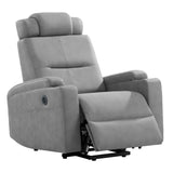 Power Lift Recliner Chair - USB Charge Port (Light Gray)