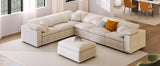 Sectional Sofa with Ottoman L Shaped Corner Sectional