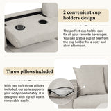 Modern Sectional Sofa with Storage Ottoman