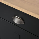 Kitchen Island Cart Concealed sliding barn door adjustable height